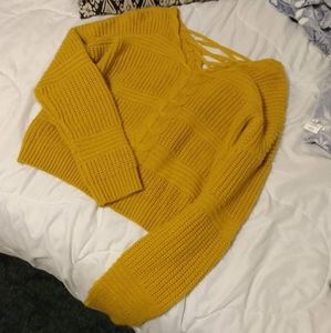 Mustard yellow crop top